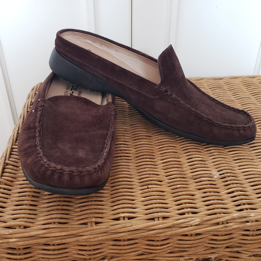 Mephisto Brown Suede Mules